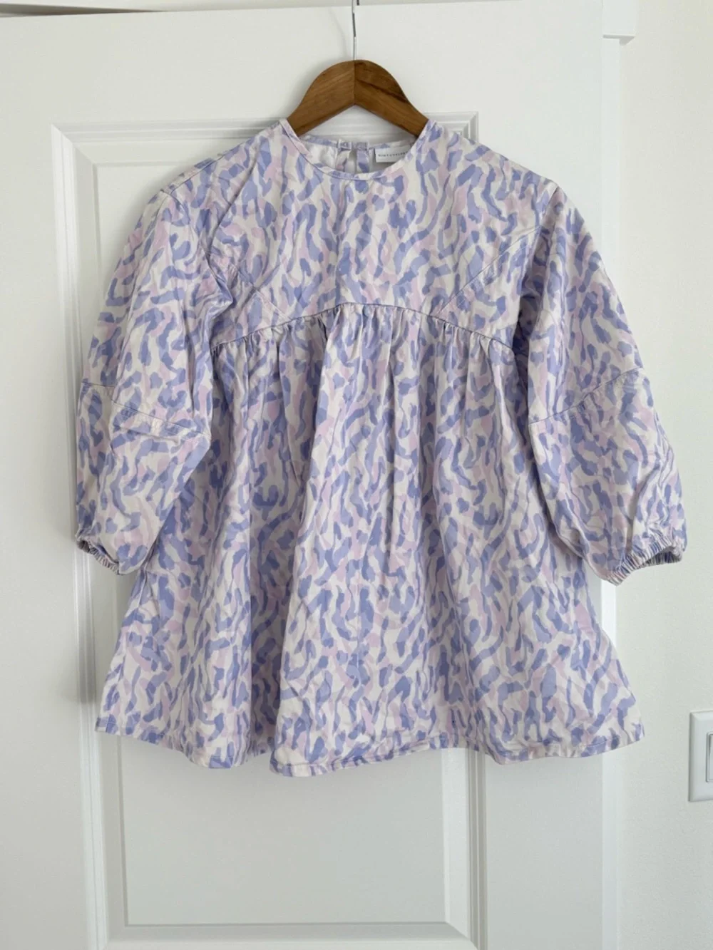 Mint Velvet Girls' Pastel Lavender Animal Print Dress 8y